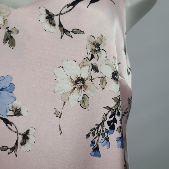 EMMA & Michele Pink Floral Satin Slip Dress Size M - Picture 3 of 16